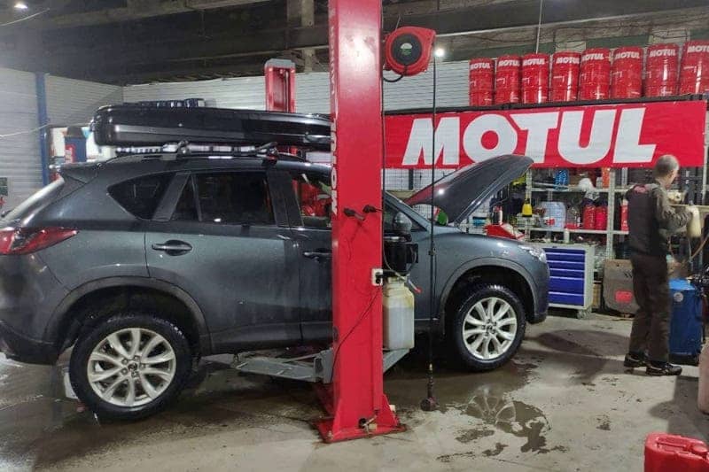 Mazda CX‑5 | Пол­ная аппа­рат­ная заме­на мас­ла в АКПП Aisin FW6A