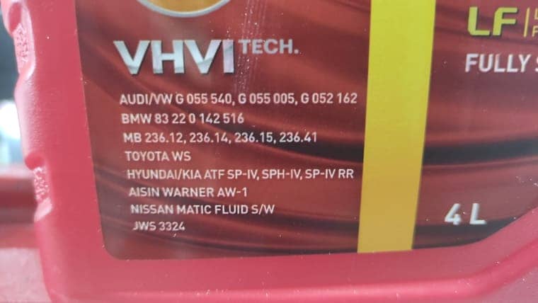 VW Polo Sedan | Пол­ная аппа­рат­ная заме­на мас­ла в АКПП 09G, Aisin TF60-SN