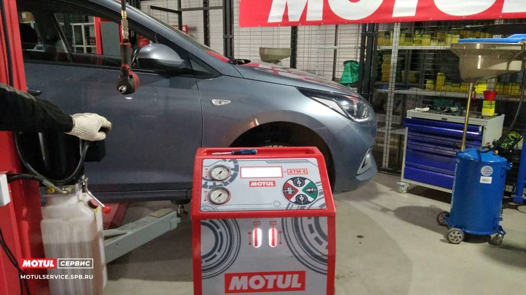 Hyundai Solaris | Пол­ная аппа­рат­ная заме­на мас­ла в АКПП Hyundai/Kia A6LF