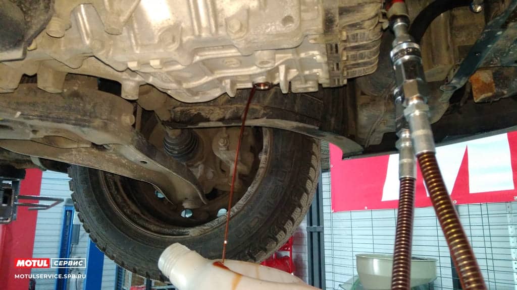 Hyundai Solaris | Пол­ная аппа­рат­ная заме­на мас­ла в АКПП Hyundai/Kia A6LF