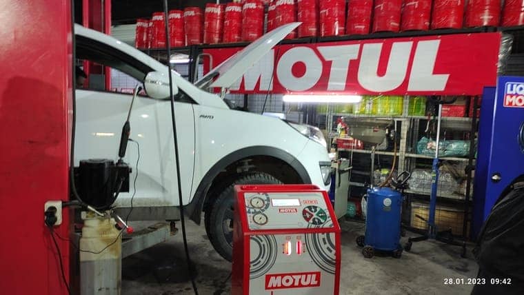 Техобслуживание: Kia Sportage. Полная аппаратная замена масла в 6-ступенчатой АКПП концерна KIA/Hyundai A6MF1